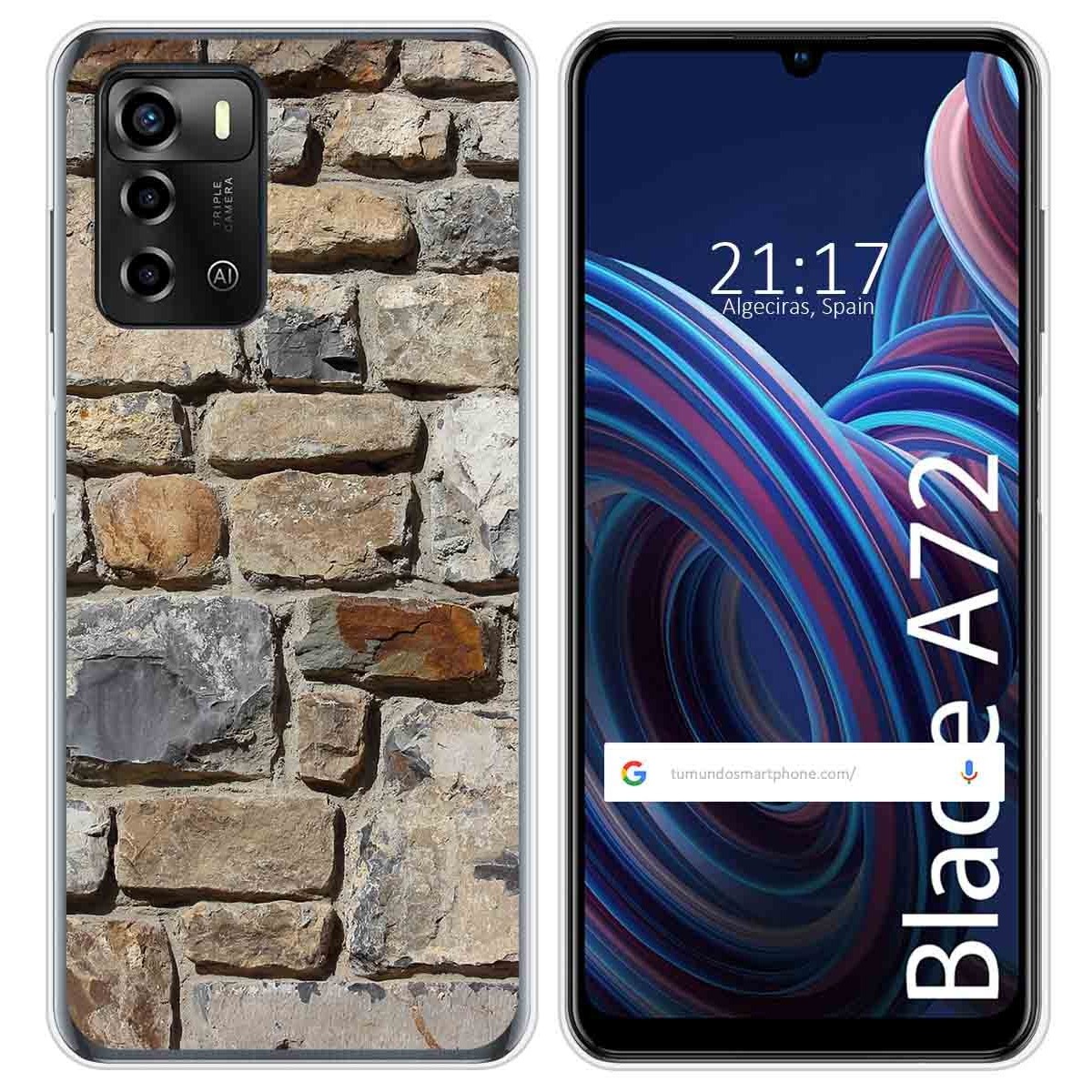 Funda Silicona para ZTE Blade A72 diseño Ladrillo 03 Dibujos