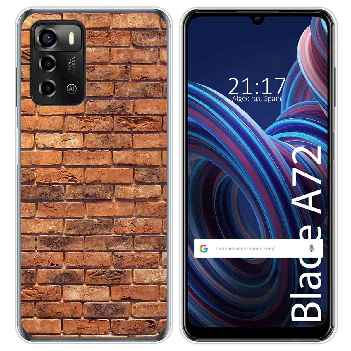 Funda Silicona para ZTE Blade A72 diseño Ladrillo 04 Dibujos