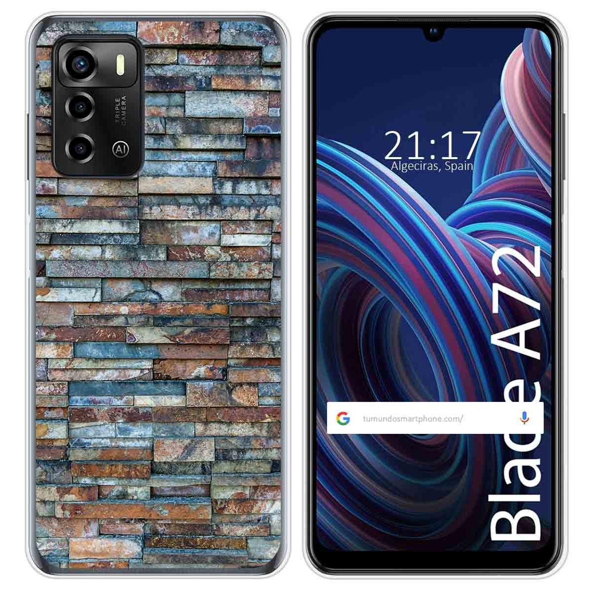 Funda Silicona para ZTE Blade A72 diseño Ladrillo 05 Dibujos