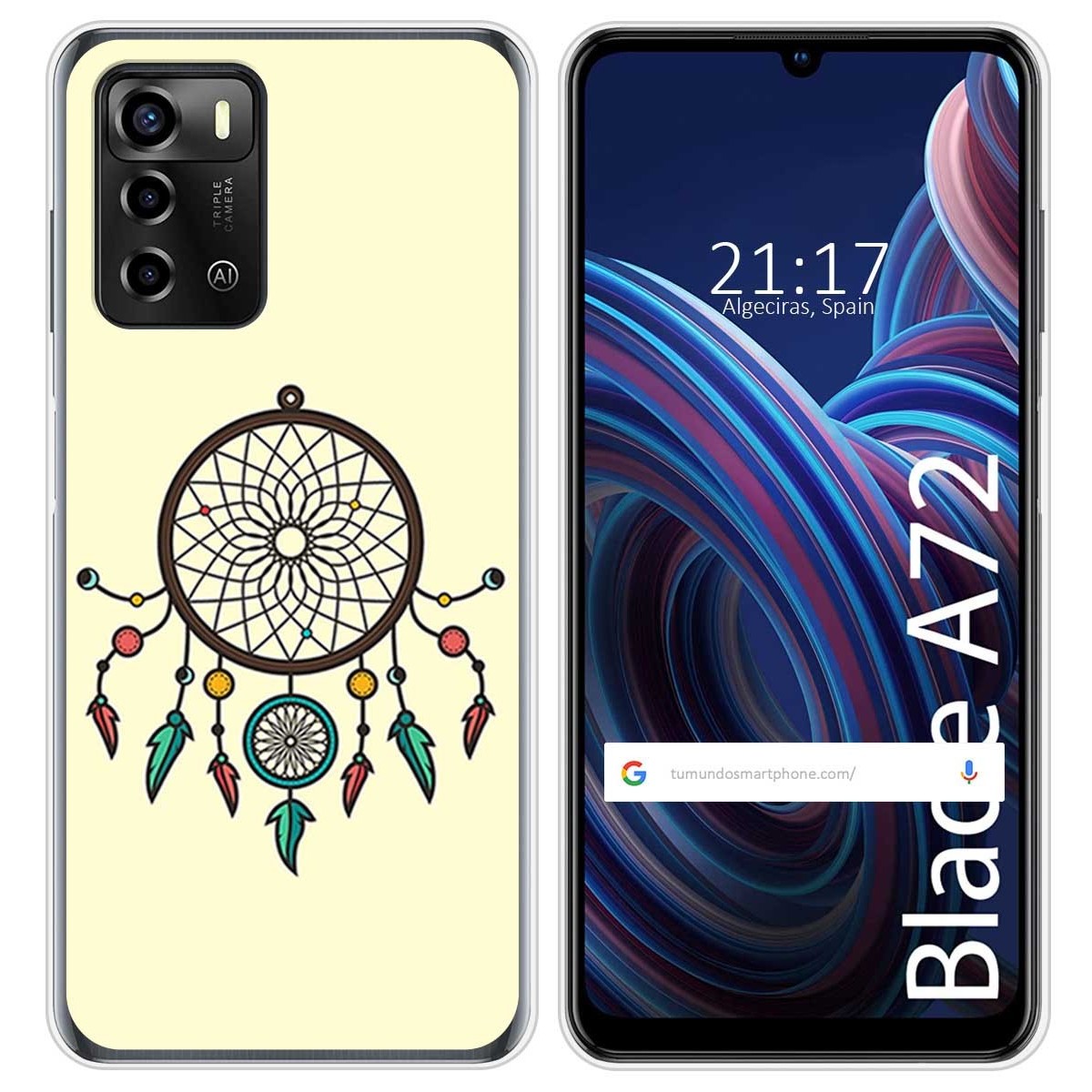 Funda Silicona para ZTE Blade A72 diseño Atrapasueños Dibujos