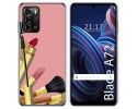 Funda Silicona para ZTE Blade A72 diseño Brochas Dibujos