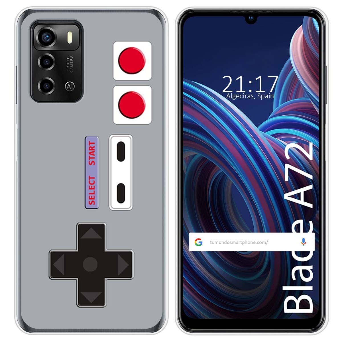 Funda Silicona para ZTE Blade A72 diseño Consola Dibujos