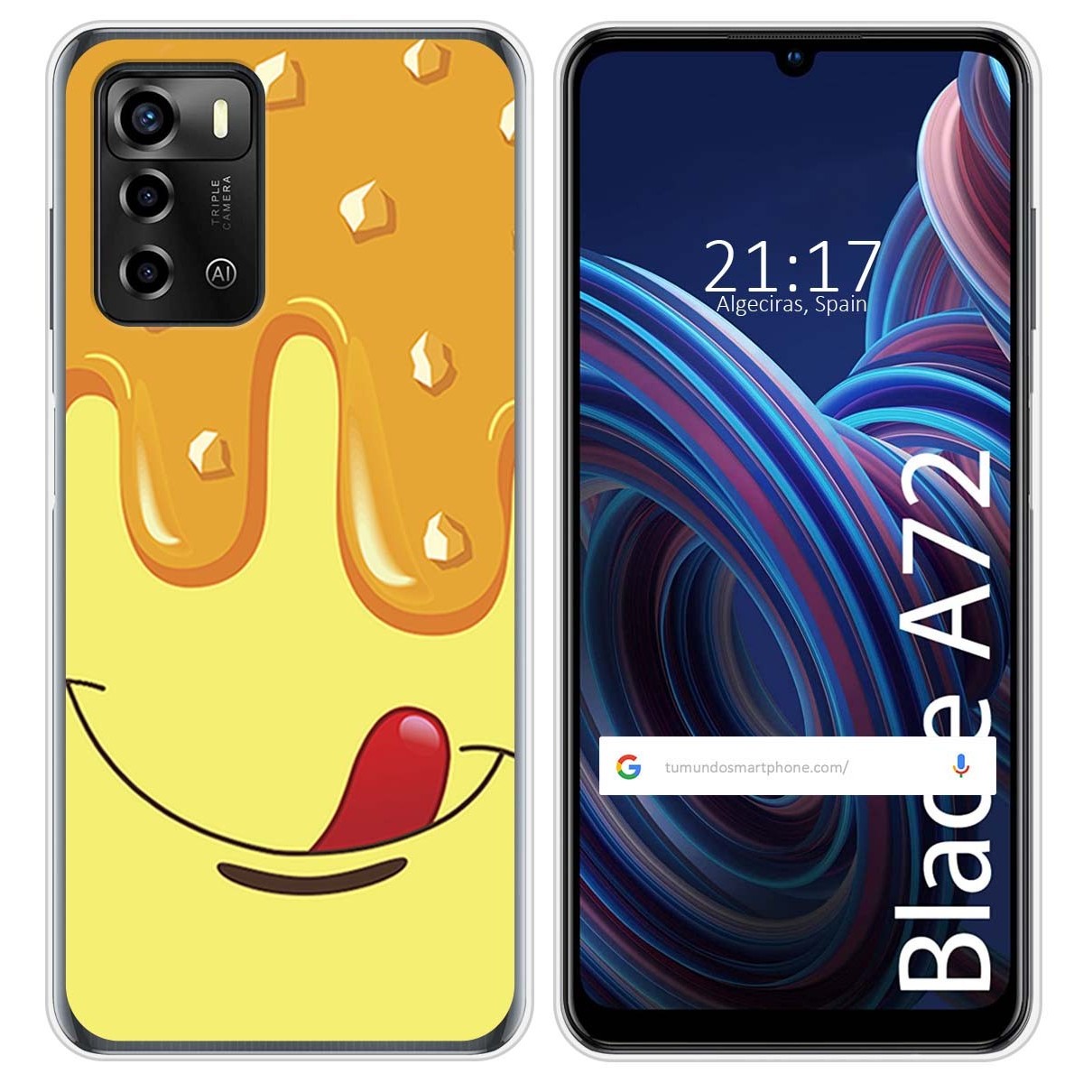 Funda Silicona para ZTE Blade A72 diseño Helado Vainilla Dibujos