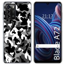 Funda Silicona para ZTE Blade A72 diseño Snow Camuflaje Dibujos