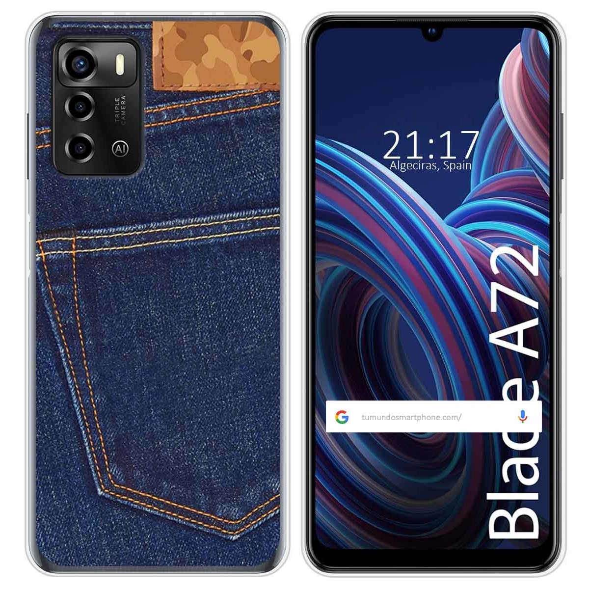 Funda Silicona para ZTE Blade A72 diseño Vaquero Dibujos
