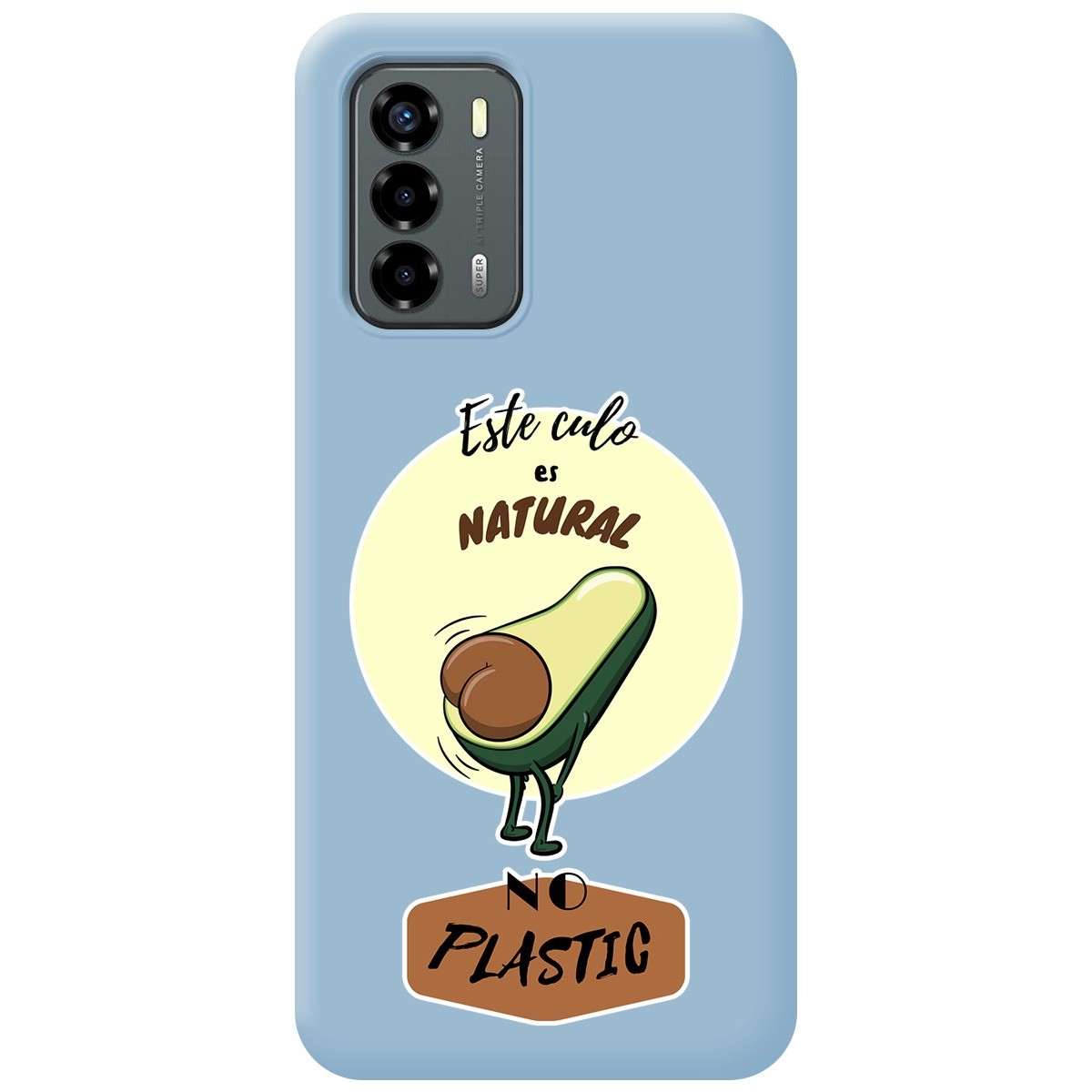 Funda Silicona Líquida Azul para ZTE Blade V40 Vita diseño Culo Natural Dibujos