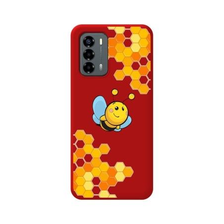 Funda Silicona Líquida Roja para ZTE Blade V40 Vita diseño Abeja Dibujos