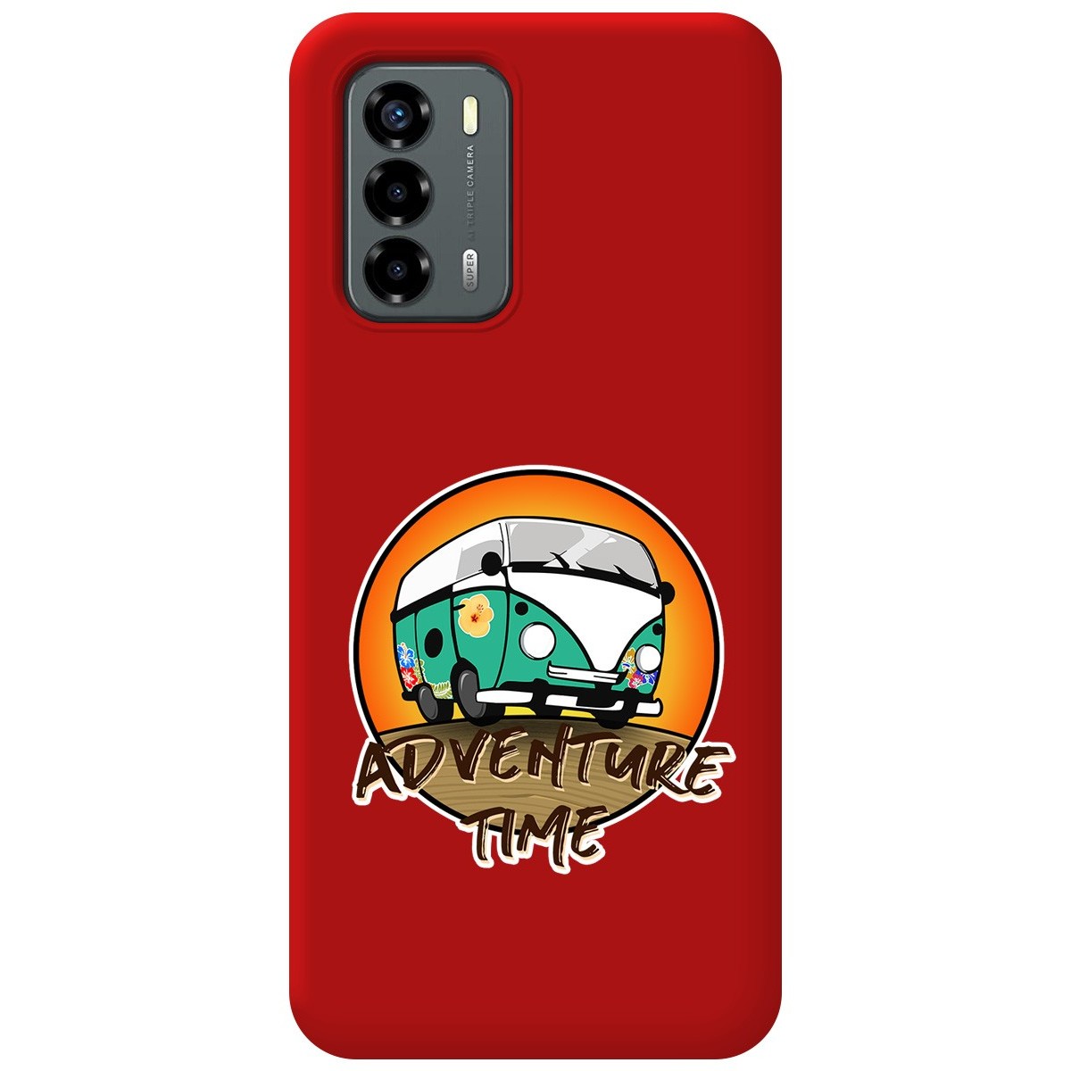Funda Silicona Líquida Roja para ZTE Blade V40 Vita diseño Adventure Time Dibujos