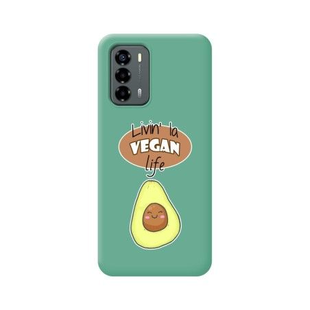 Funda Silicona Líquida Verde para ZTE Blade V40 Vita diseño Vegan Life Dibujos