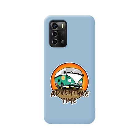 Funda Silicona Líquida Azul para ZTE Blade A72 diseño Adventure Time Dibujos