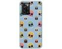 Funda Silicona Líquida Azul para ZTE Blade A72 diseño Catrina Dibujos