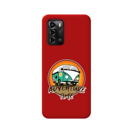 Funda Silicona Líquida Roja para ZTE Blade A72 diseño Adventure Time Dibujos