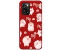 Funda Silicona Líquida Roja para ZTE Blade A72 diseño Cerdos Dibujos