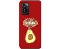 Funda Silicona Líquida Roja para ZTE Blade A72 diseño Vegan Life Dibujos