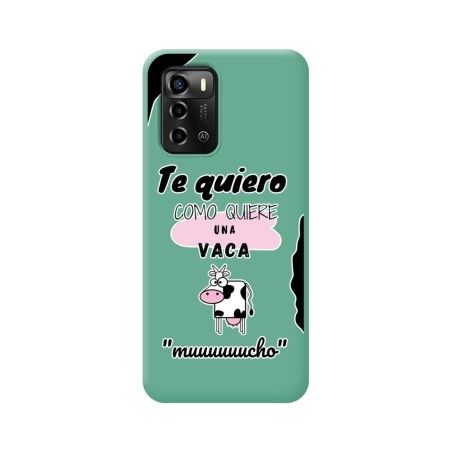 Funda Silicona Líquida Verde para ZTE Blade A72 diseño Vaca Dibujos