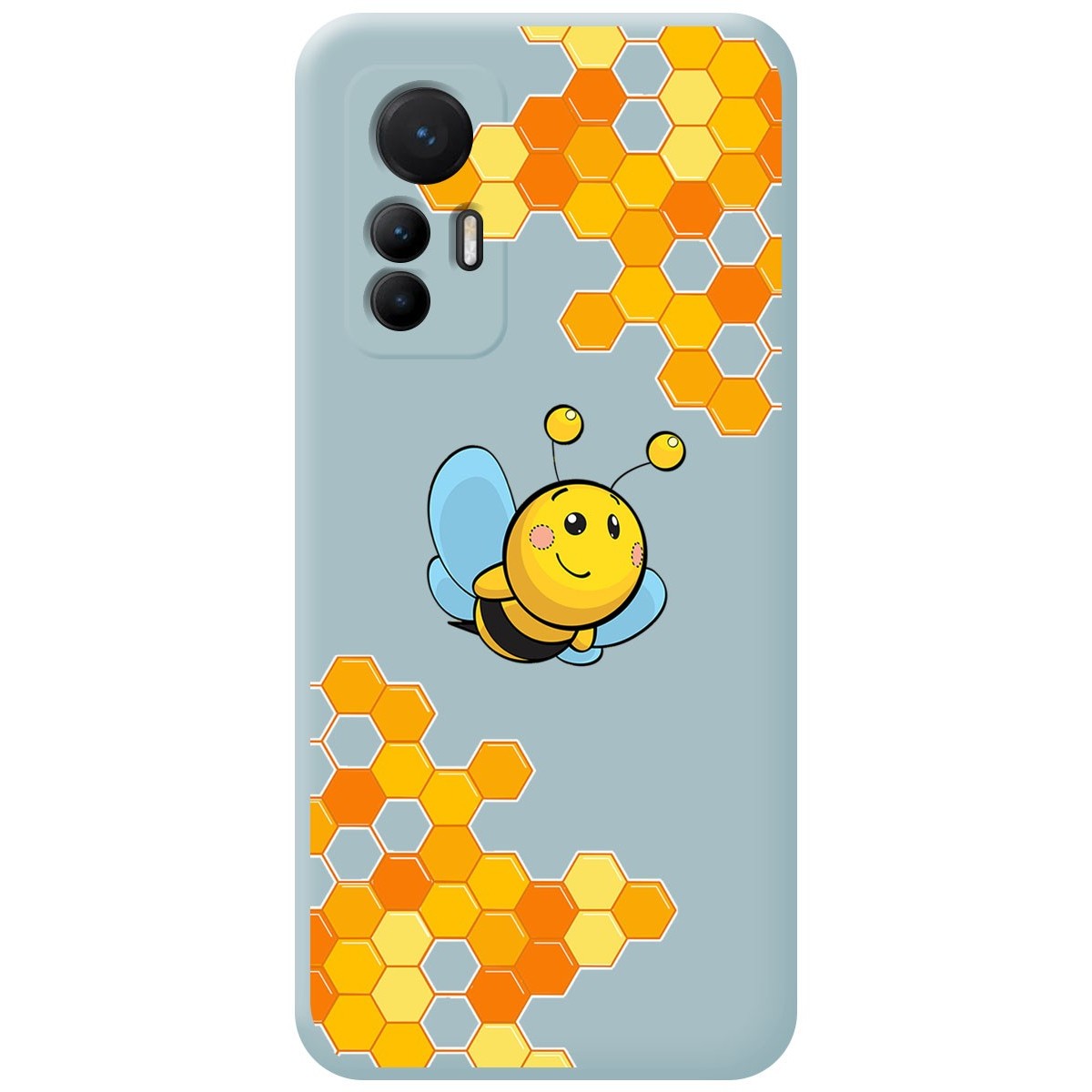 Funda Silicona Líquida Azul para Xiaomi 12 Lite 5G diseño Abeja Dibujos