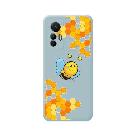 Funda Silicona Líquida Azul para Xiaomi 12 Lite 5G diseño Abeja Dibujos