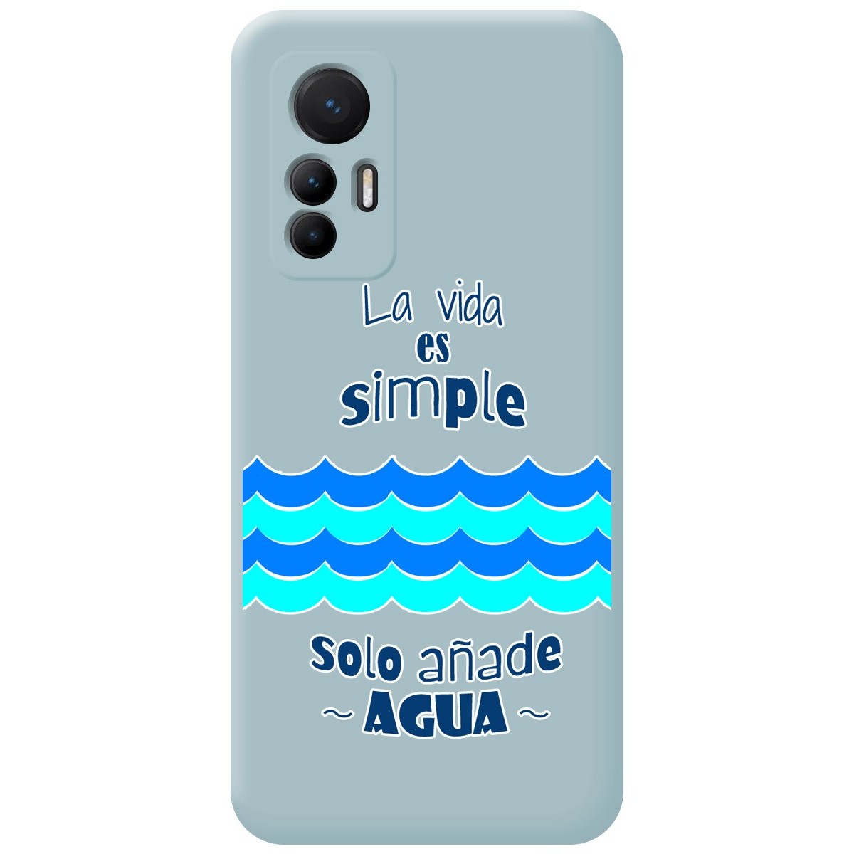 Funda Silicona Líquida Azul para Xiaomi 12 Lite 5G diseño Agua Dibujos