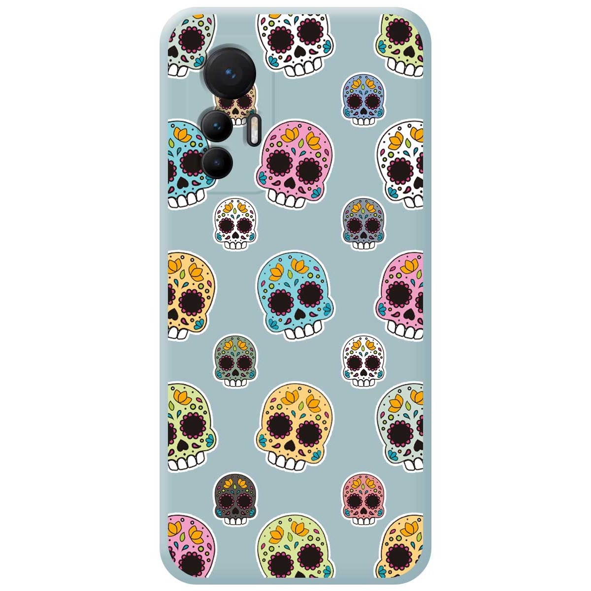 Funda Silicona Líquida Azul para Xiaomi 12 Lite 5G diseño Catrina Dibujos