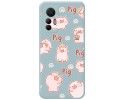 Funda Silicona Líquida Azul para Xiaomi 12 Lite 5G diseño Cerdos Dibujos