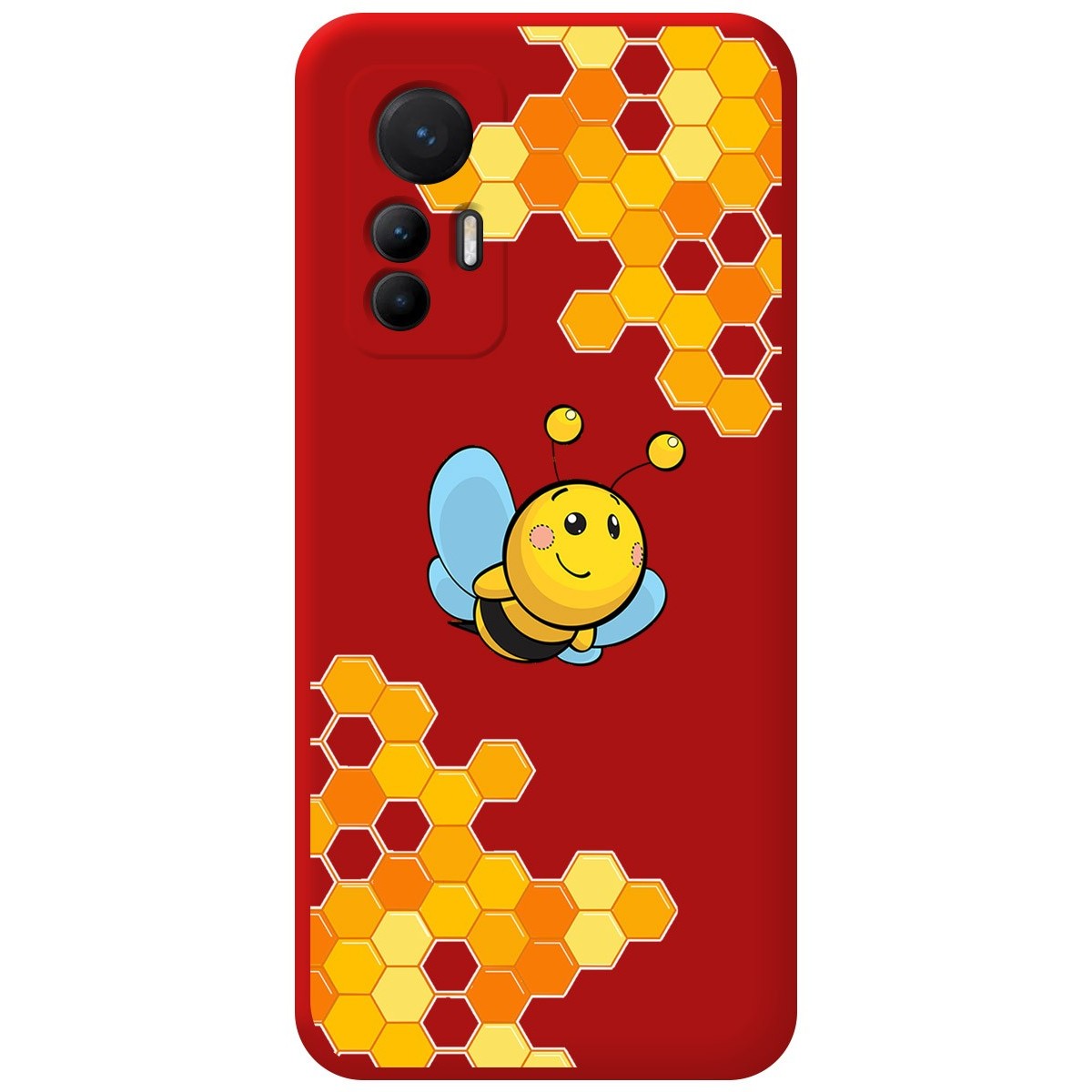 Funda Silicona Líquida Roja para Xiaomi 12 Lite 5G diseño Abeja Dibujos