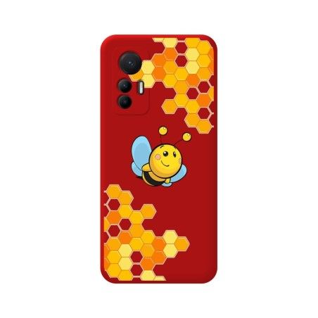 Funda Silicona Líquida Roja para Xiaomi 12 Lite 5G diseño Abeja Dibujos