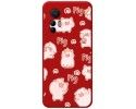 Funda Silicona Líquida Roja para Xiaomi 12 Lite 5G diseño Cerdos Dibujos
