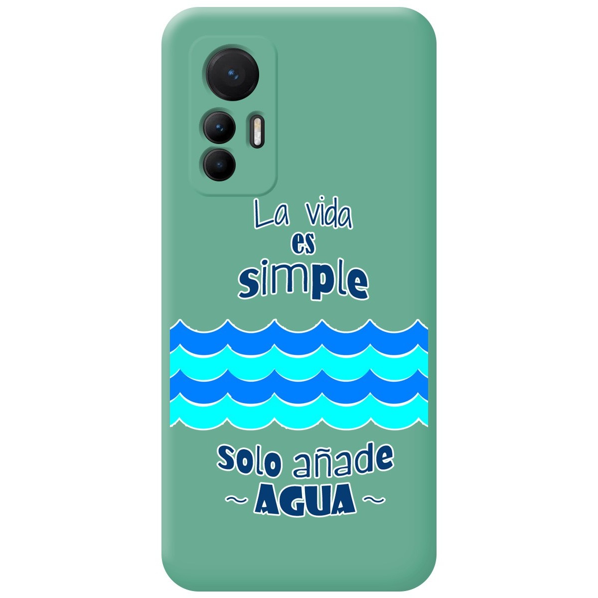 Funda Silicona Líquida Verde para Xiaomi 12 Lite 5G diseño Agua Dibujos