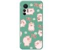 Funda Silicona Líquida Verde para Xiaomi 12 Lite 5G diseño Cerdos Dibujos