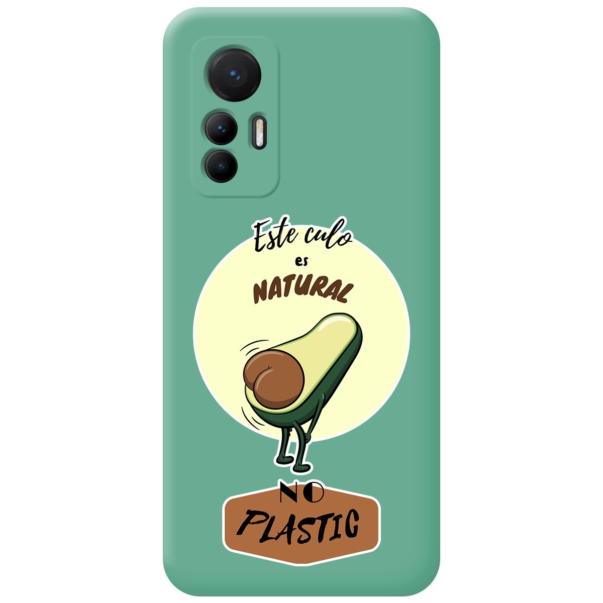 Funda Silicona Líquida Verde para Xiaomi 12 Lite 5G diseño Culo Natural Dibujos