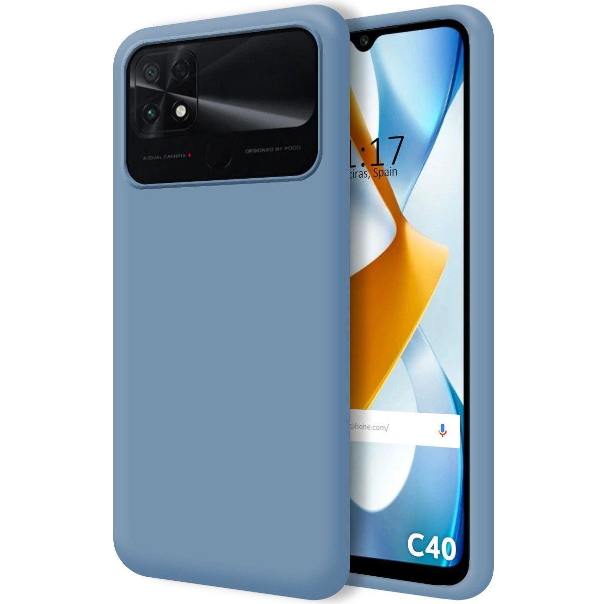 Funda Silicona Líquida Ultra Suave para Xiaomi POCO C40 Azul