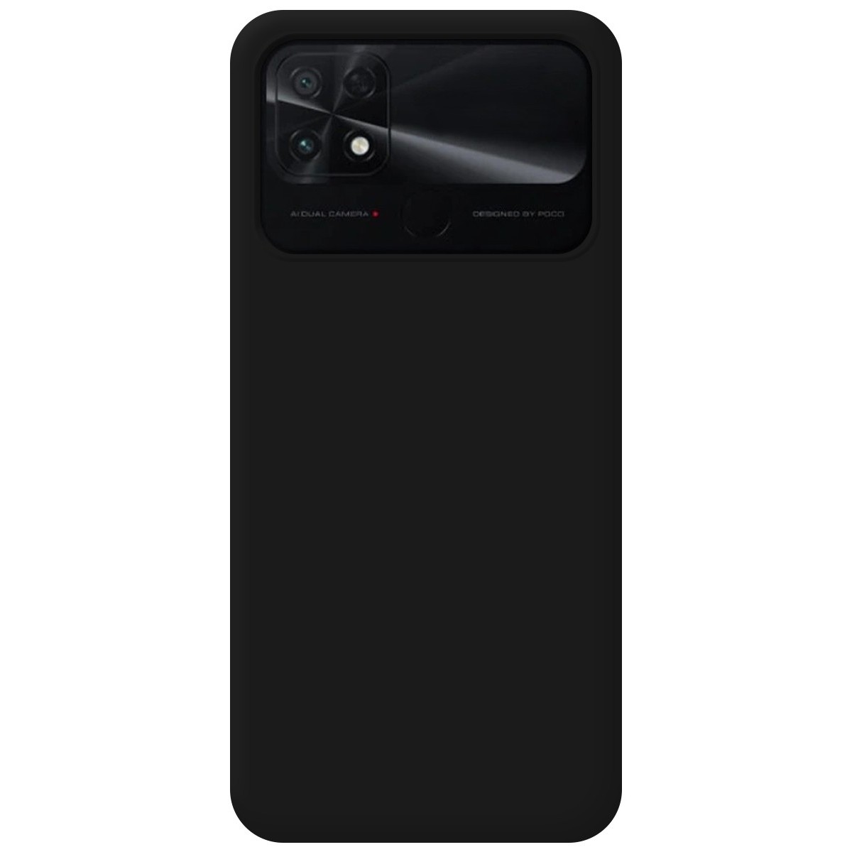 Funda Silicona Líquida Ultra Suave para Xiaomi POCO C40 Negra