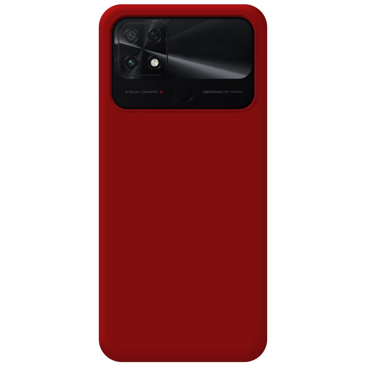 Funda Silicona Líquida Ultra Suave para Xiaomi POCO C40 Roja