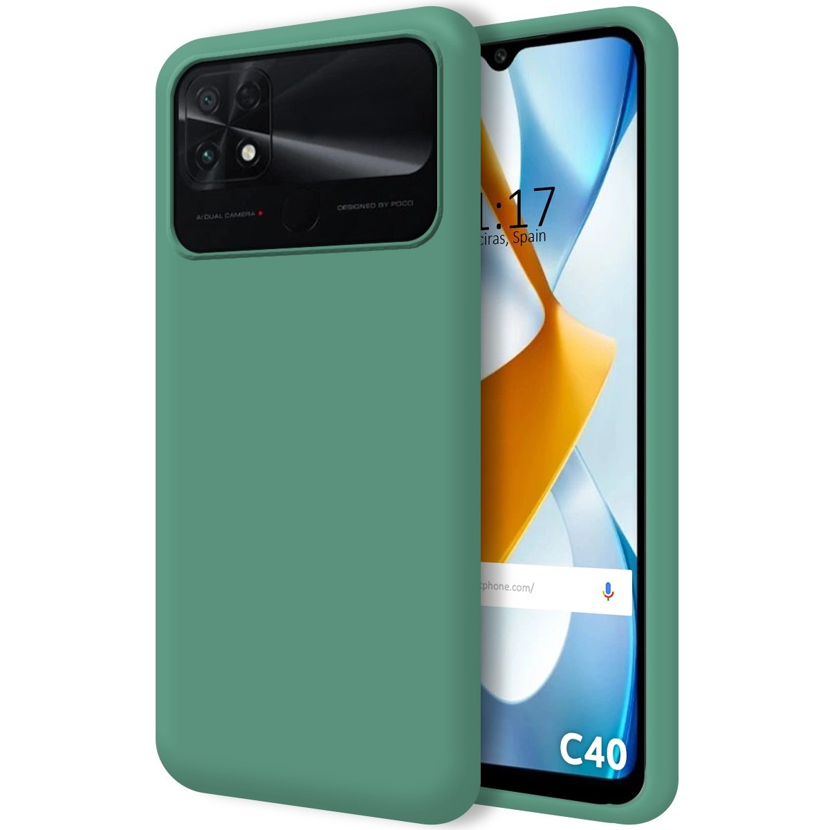 Funda Silicona Líquida Ultra Suave para Xiaomi POCO C40 Verde