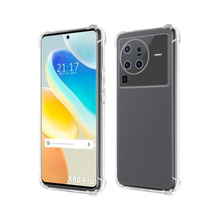 Funda Silicona Antigolpes Transparente para Vivo X80 Pro 5G