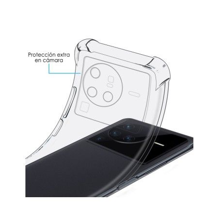 Funda Silicona Antigolpes Transparente para Vivo X80 Pro 5G