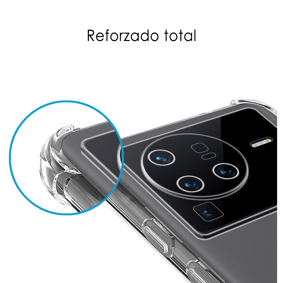 Funda Silicona Antigolpes Transparente para Vivo X80 Pro 5G