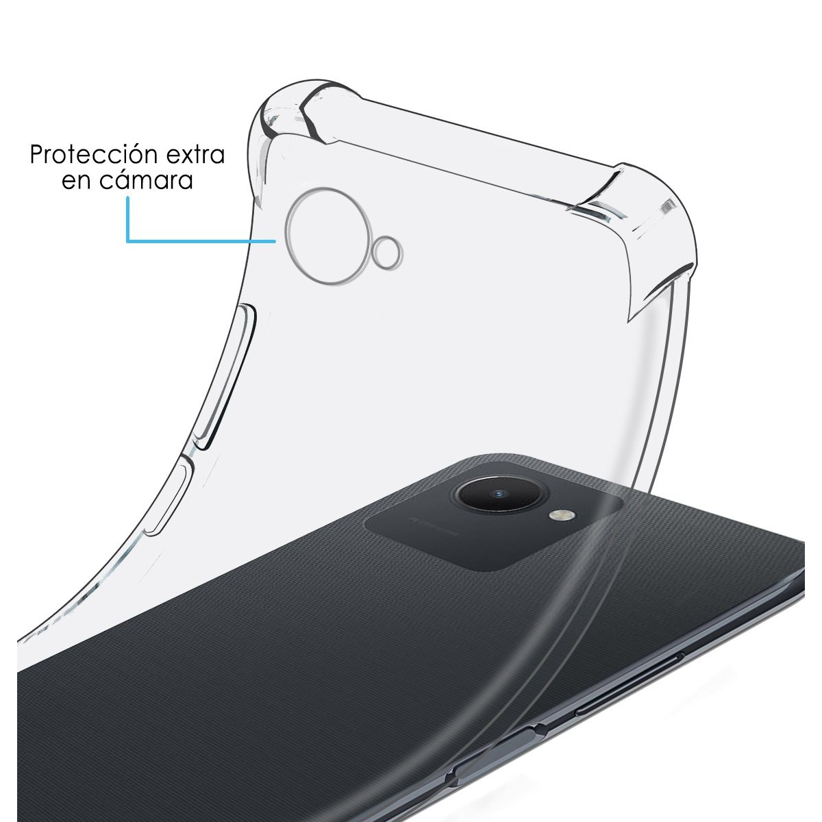 Funda Silicona Antigolpes Transparente para Realme C30