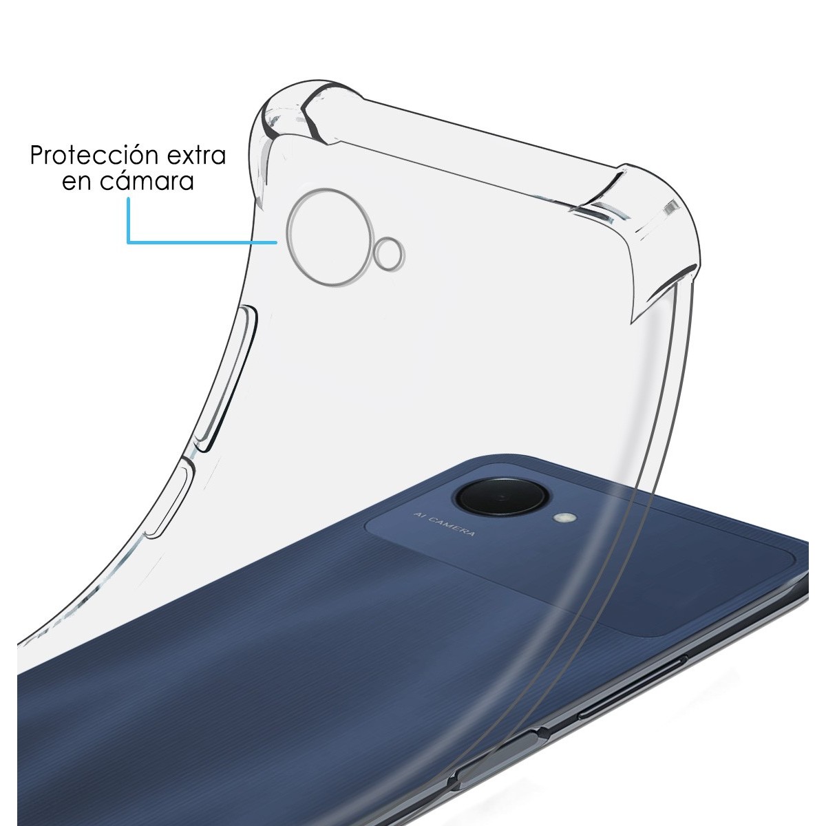 Funda Silicona Antigolpes Transparente para Realme Narzo 50i Prime