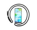 Funda Colgante Transparente para Realme C30 con Cordon Negro