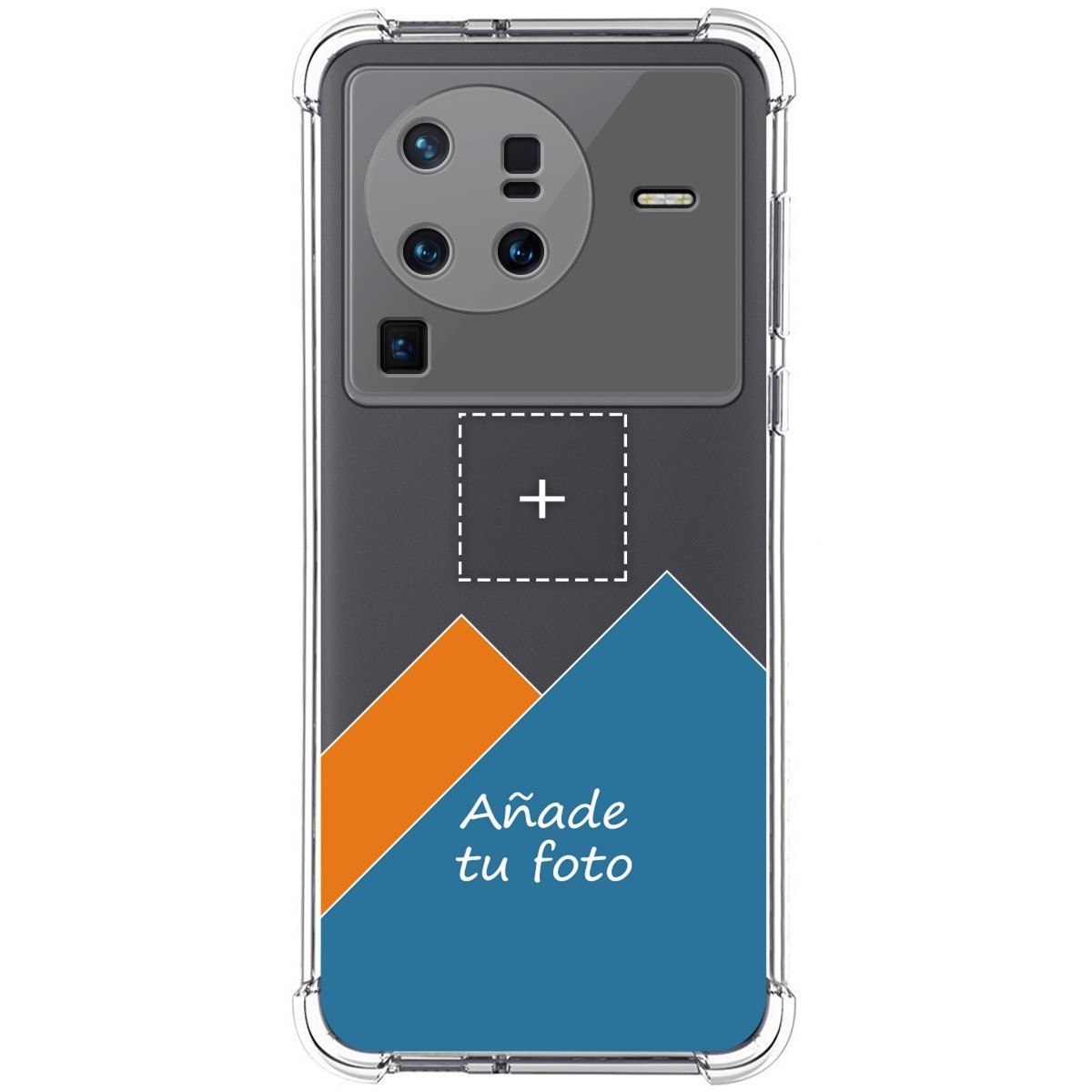 Personaliza tu Funda Silicona AntiGolpes Transparente con tu Fotografía para Vivo X80 Pro 5G Dibujo Personalizada