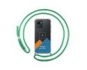 Personaliza tu Funda Colgante Transparente para Realme C30 con Cordon Verde Agua Dibujo Personalizada