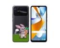 Funda Silicona Transparente para Xiaomi POCO C40 diseño Conejo Dibujos