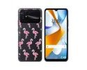 Funda Silicona Transparente para Xiaomi POCO C40 diseño Flamenco Dibujos