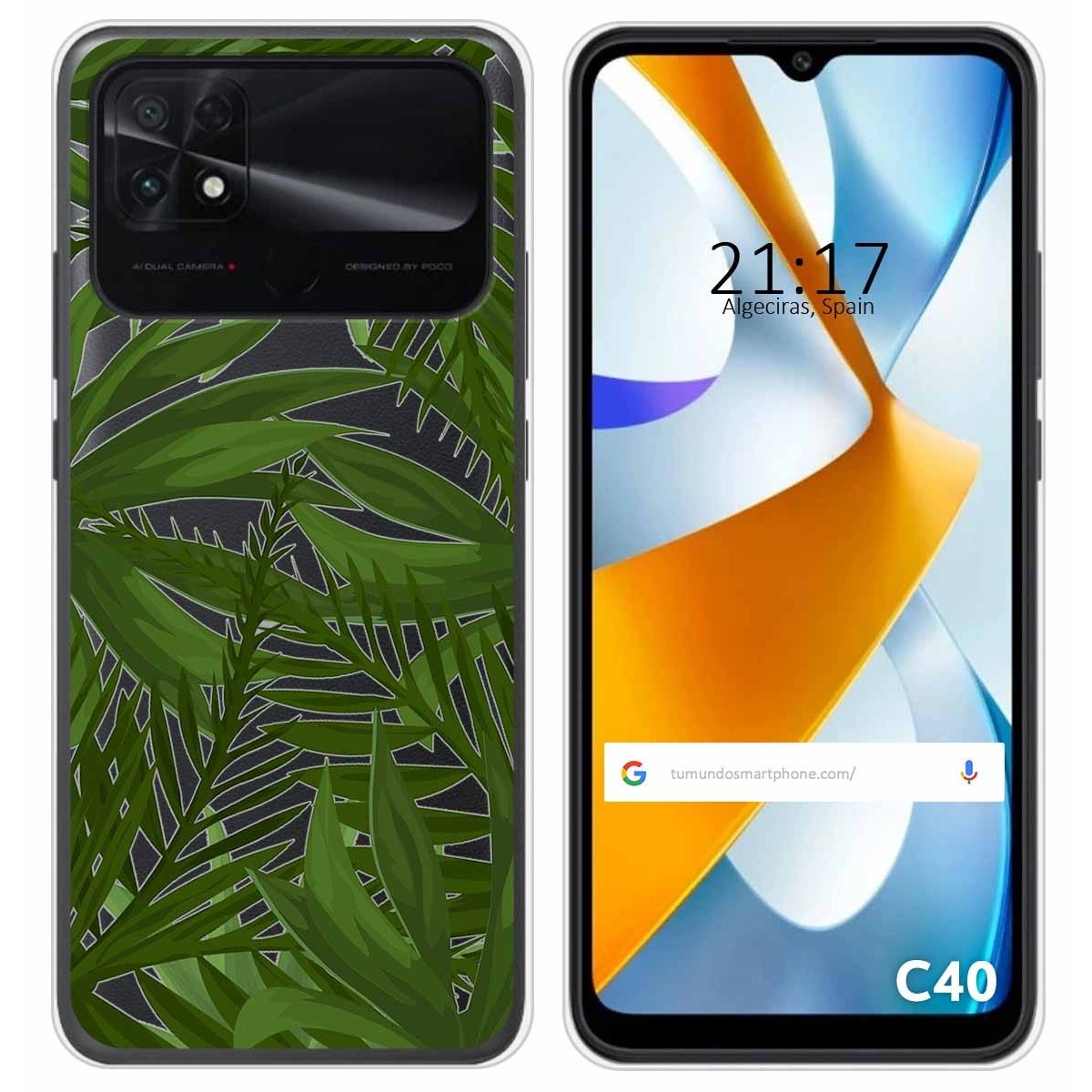 Funda Silicona Transparente para Xiaomi POCO C40 diseño Jungla Dibujos