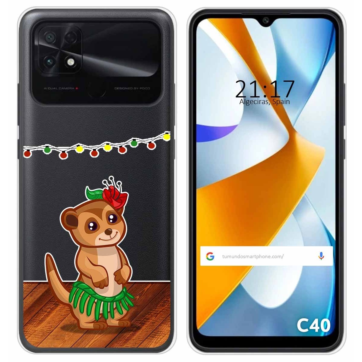 Funda Silicona Transparente para Xiaomi POCO C40 diseño Suricata Dibujos