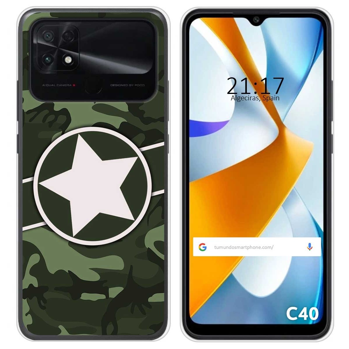 Funda Silicona para Xiaomi POCO C40 diseño Camuflaje 01 Dibujos