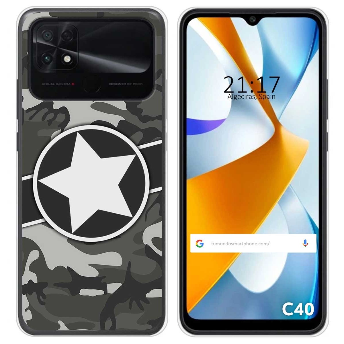 Funda Silicona para Xiaomi POCO C40 diseño Camuflaje 02 Dibujos