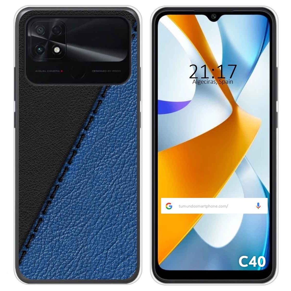 Funda Silicona para Xiaomi POCO C40 diseño Cuero 02 Dibujos