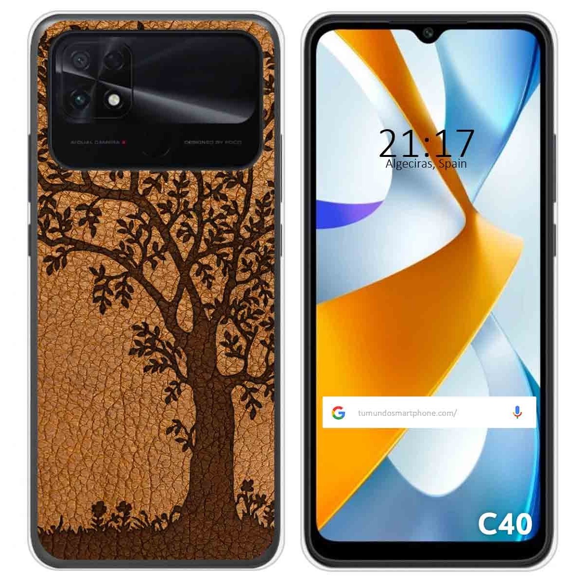 Funda Silicona para Xiaomi POCO C40 diseño Cuero 03 Dibujos